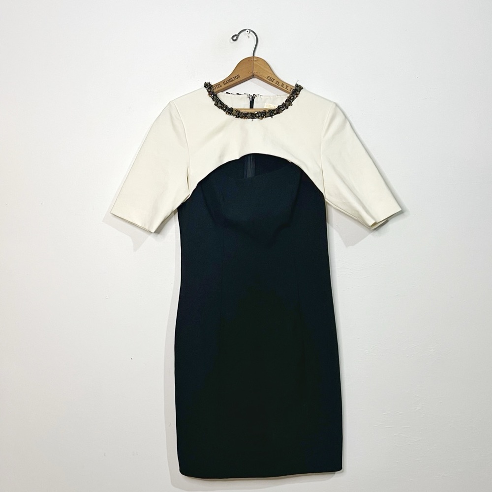 Shoshanna | Cream & Black Cocktail Dress